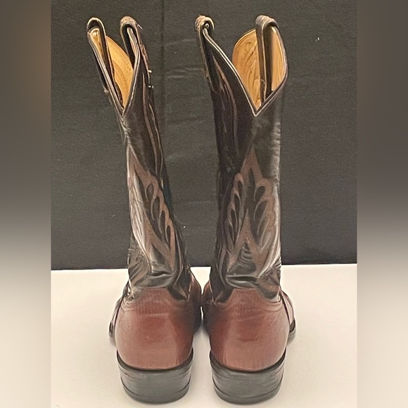 Tony Lama, Brown, Leather and Reptile Western Boots Black Label Size 9E 8563 - Picture 4 of 16